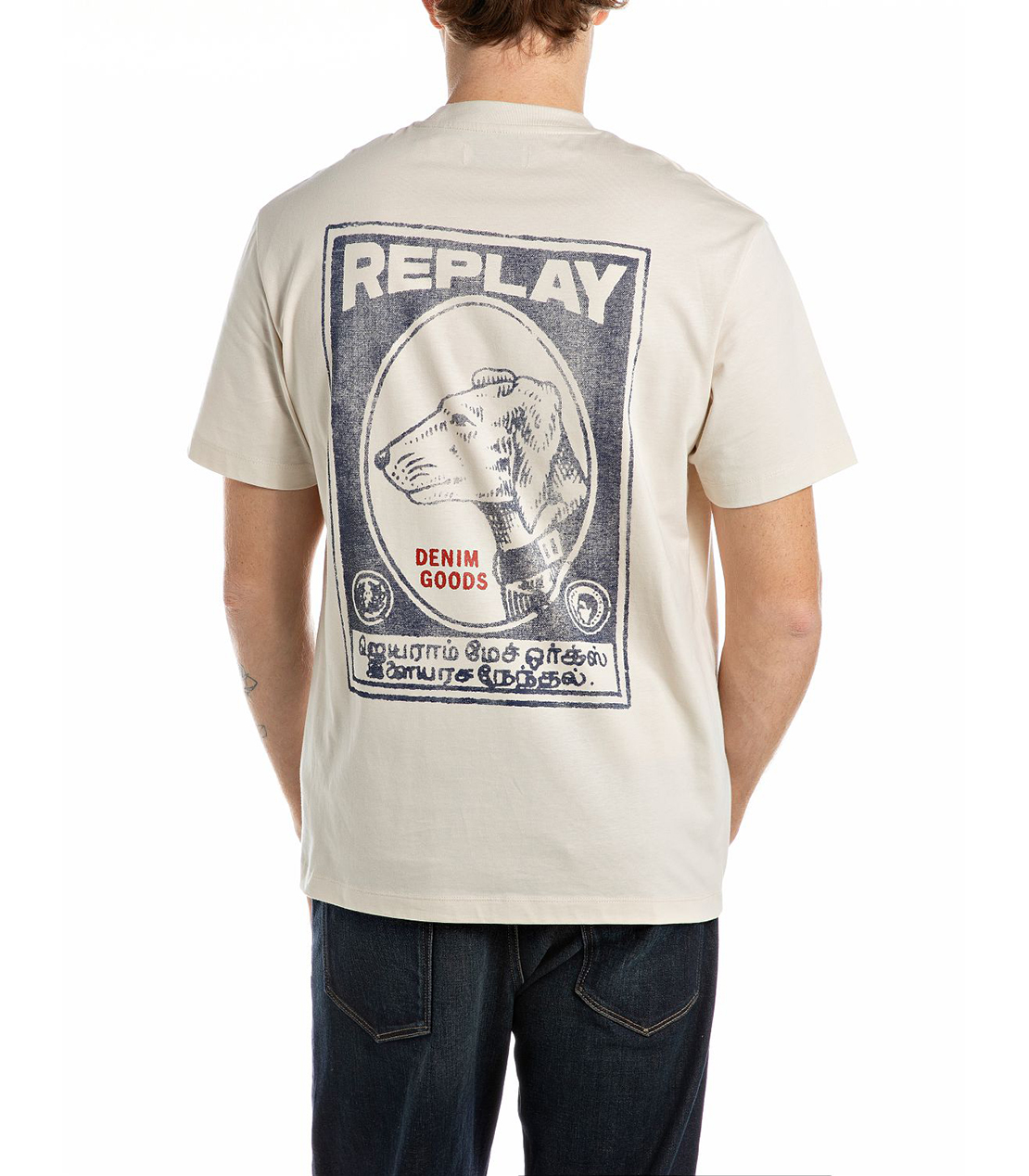 リラックスフィット ヘビーコットンジャージー VINTAGEグラフィックTシャツ 詳細画像 アイボリー 2